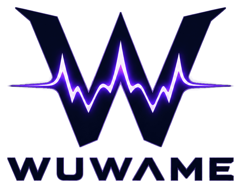 Логотип WUWaMe с символом W и резонансной волной